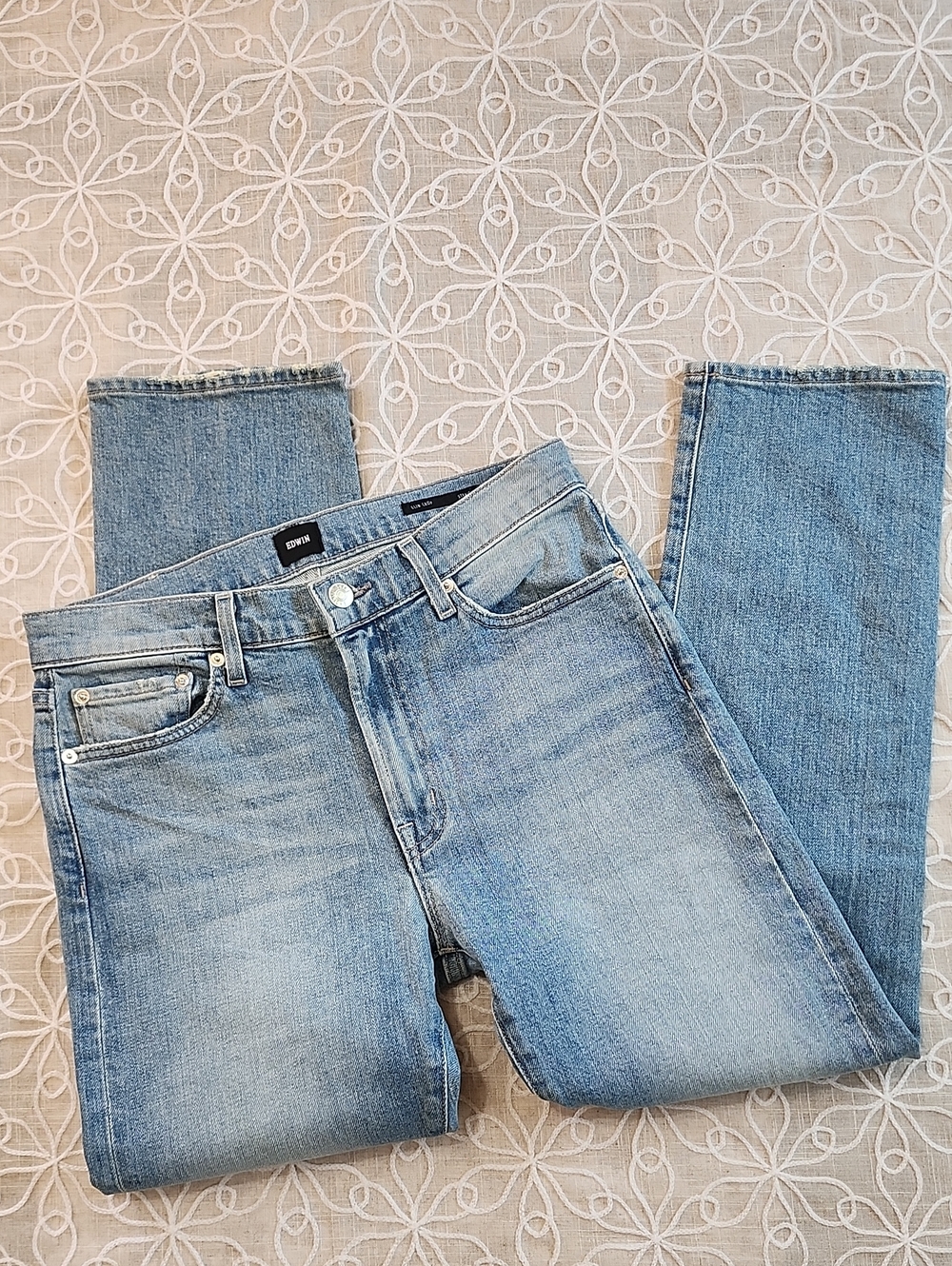 Edwin Elin Crop Straight Leg Organic Cotton Jeans
